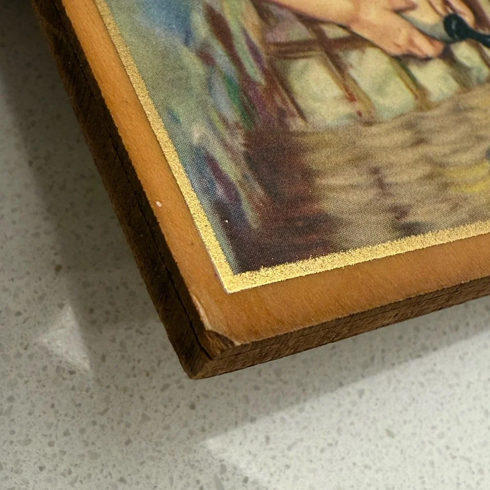 Vintage Picture Laurette Patten 1930s 1940s Baby Bottle Puppy Wall Art Nursery - Picture 8 of 12